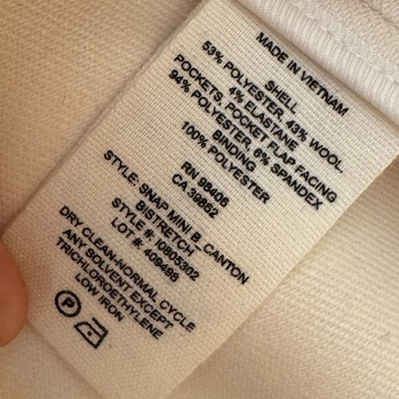 Theory Snap Mini Skirt With Wrap Detail | Size 8 - Picture 5 of 5